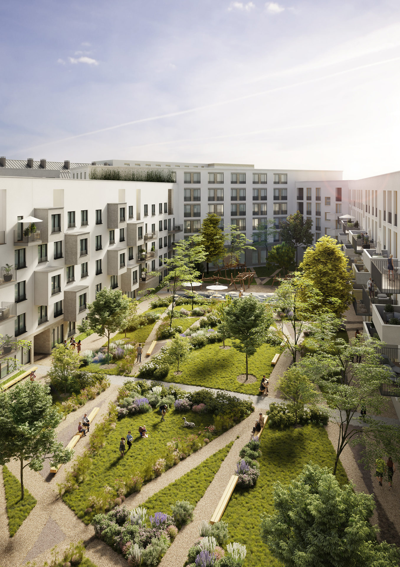 Project: Complex of eight multipurpose buildings, Leipzig, Germany